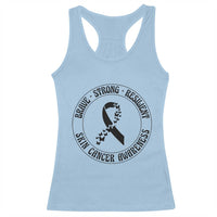 Melanoma Awareness Racerback Tank Top Brave Strong Resilient Warrior