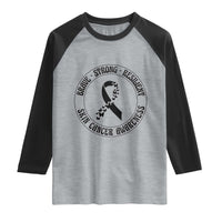Melanoma Awareness Raglan Shirt Brave Strong Resilient Warrior