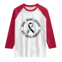 Melanoma Awareness Raglan Shirt Brave Strong Resilient Warrior