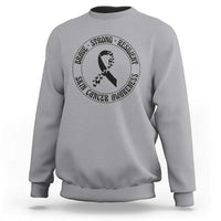 Melanoma Awareness Sweatshirt Brave Strong Resilient Warrior