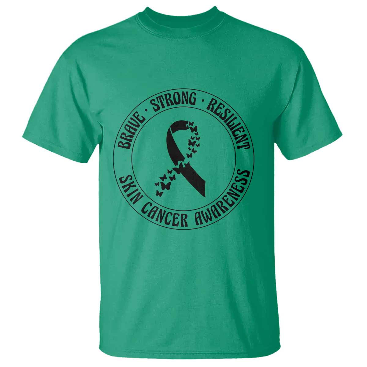 Melanoma Awareness T Shirt Brave Strong Resilient Warrior