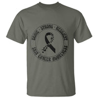 Melanoma Awareness T Shirt Brave Strong Resilient Warrior