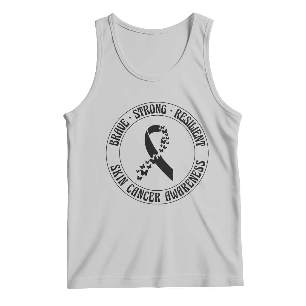 Melanoma Awareness Tank Top Brave Strong Resilient Warrior