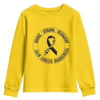 Melanoma Awareness Youth Sweatshirt Brave Strong Resilient Warrior