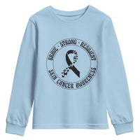 Melanoma Awareness Youth Sweatshirt Brave Strong Resilient Warrior