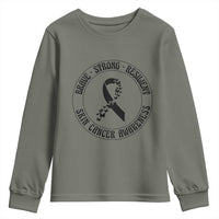 Melanoma Awareness Youth Sweatshirt Brave Strong Resilient Warrior