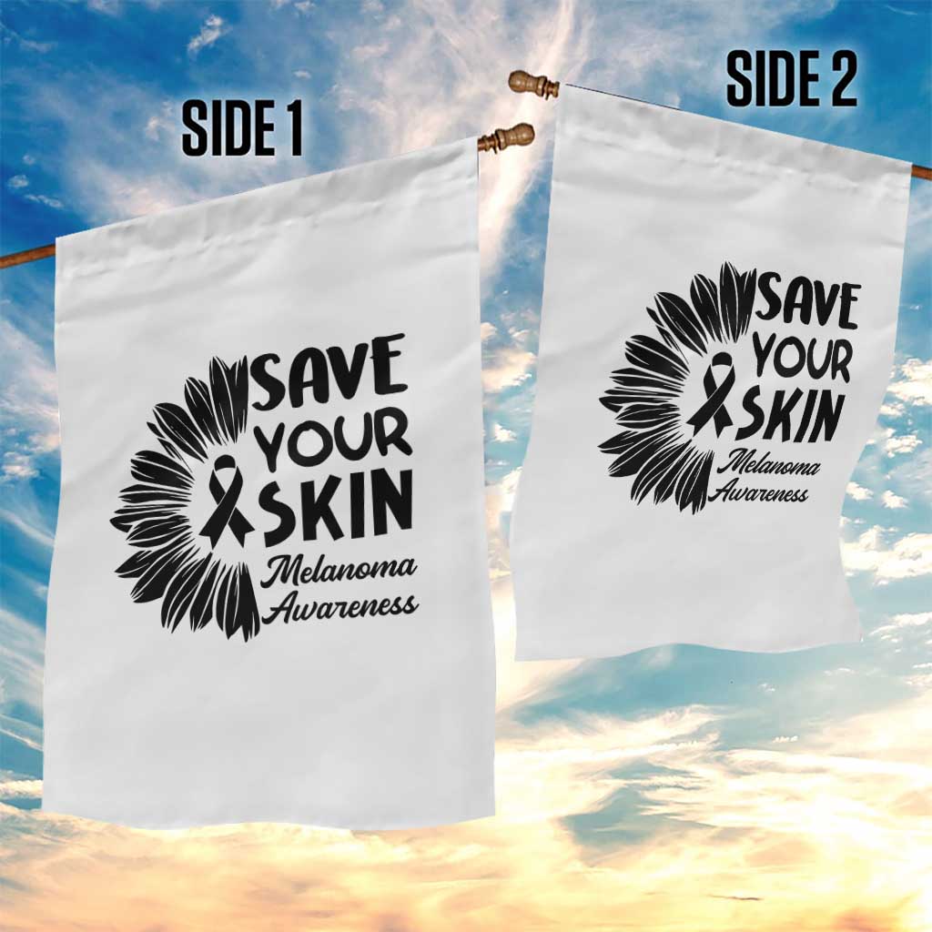 Skin Cancer Fighter Garden Flag Save Your Skin