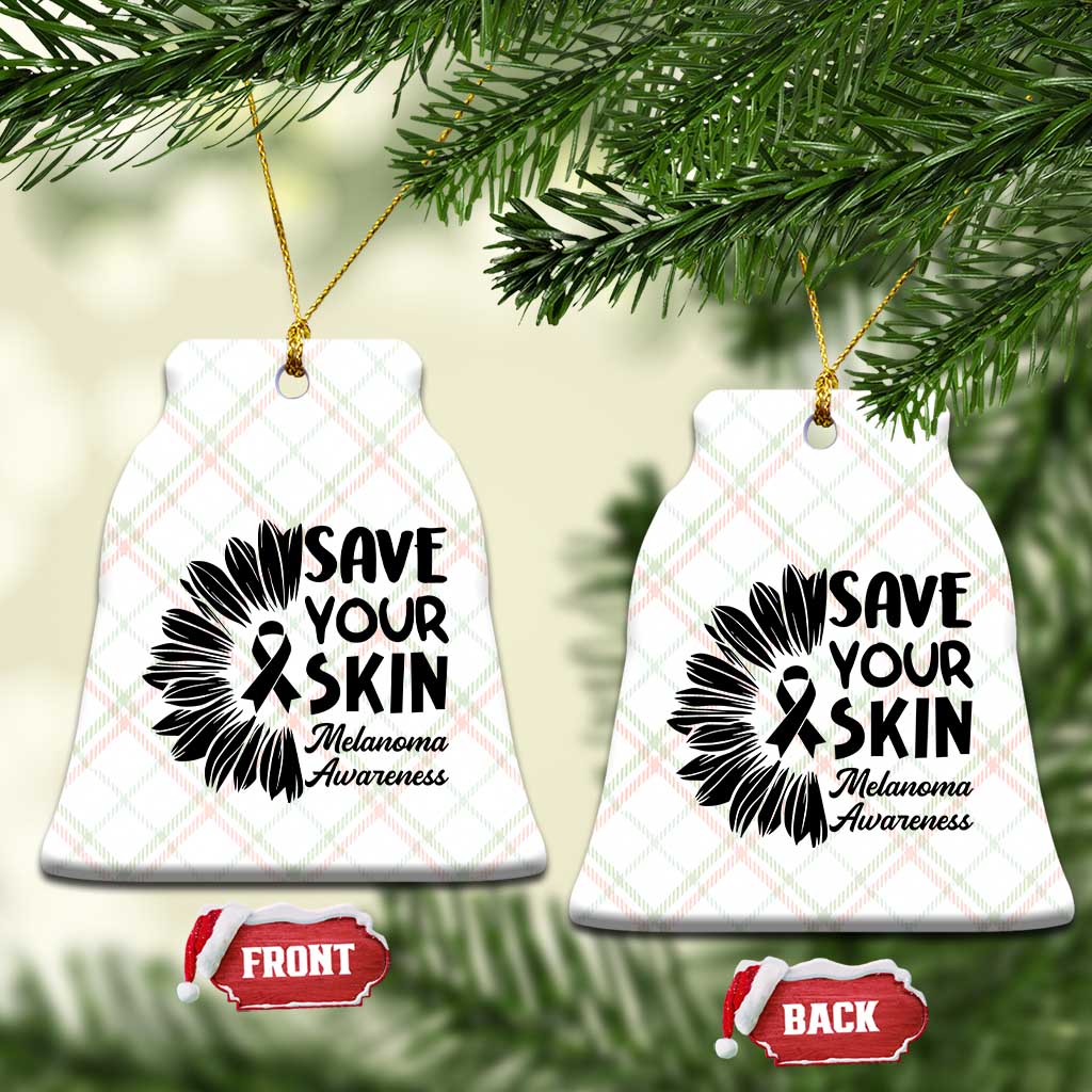 Skin Cancer Fighter Ceramic Ornament Save Your Skin