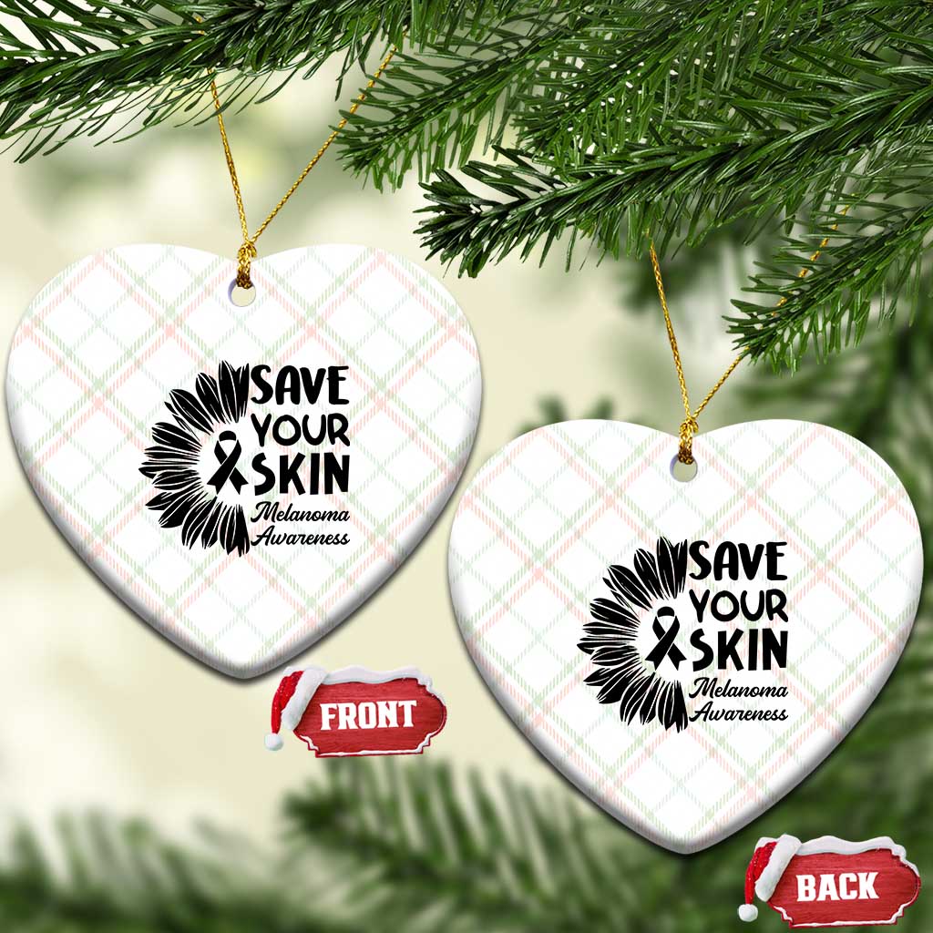 Skin Cancer Fighter Ceramic Ornament Save Your Skin