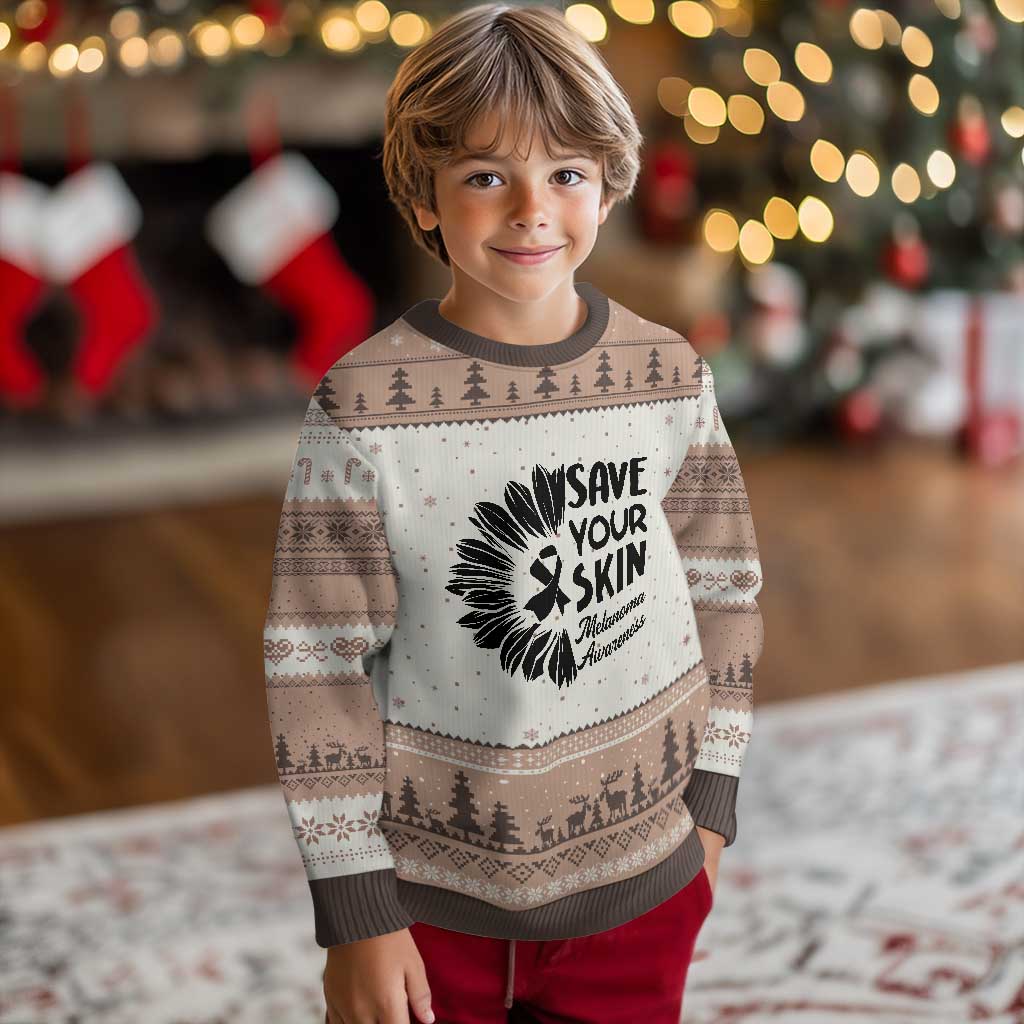 Skin Cancer Fighter Ugly Christmas Sweater Save Your Skin