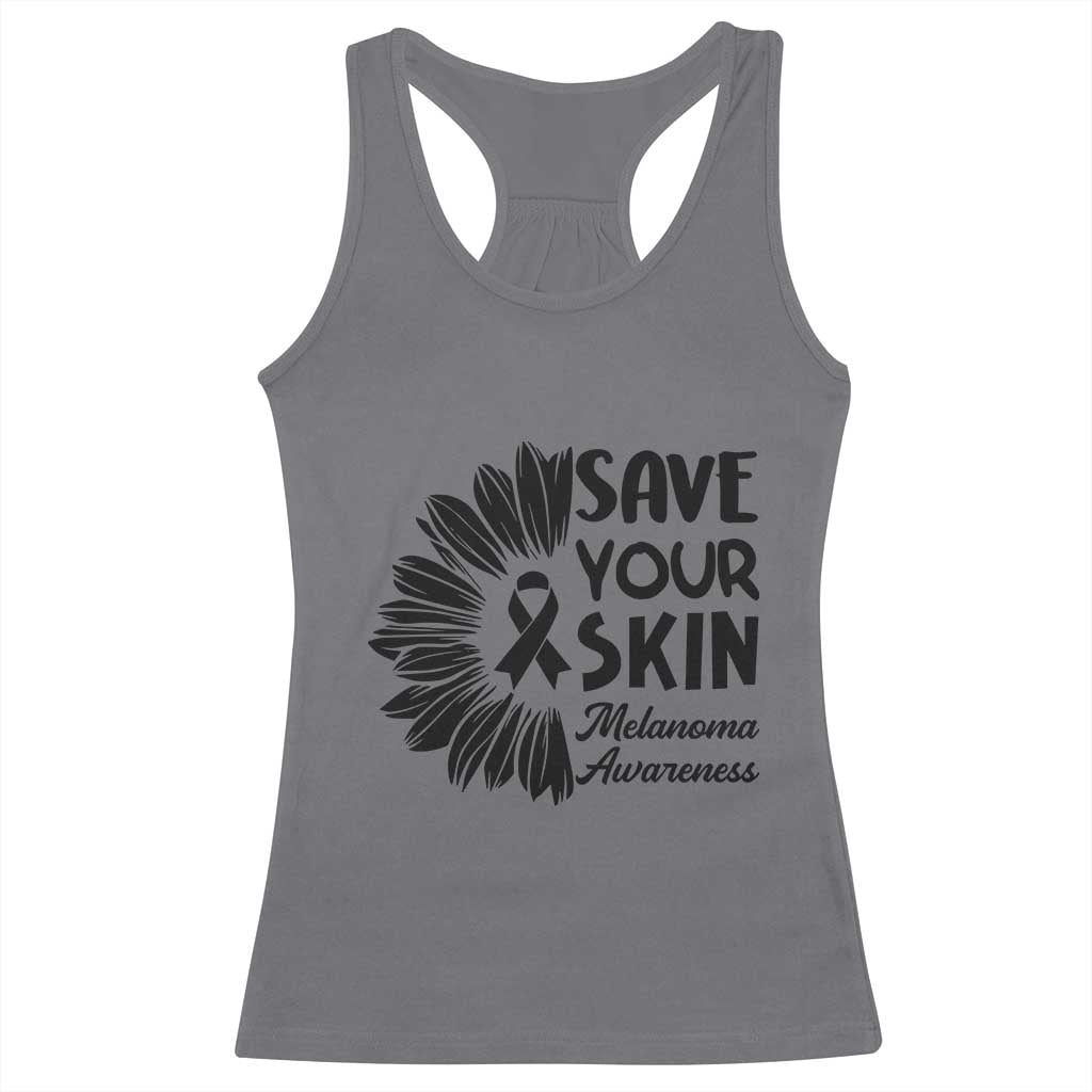 Skin Cancer Fighter Racerback Tank Top Save Your Skin