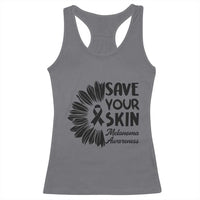 Skin Cancer Fighter Racerback Tank Top Save Your Skin