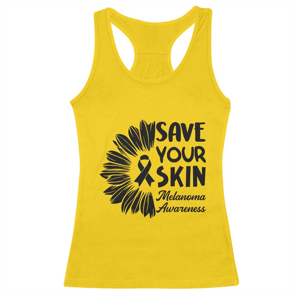 Skin Cancer Fighter Racerback Tank Top Save Your Skin