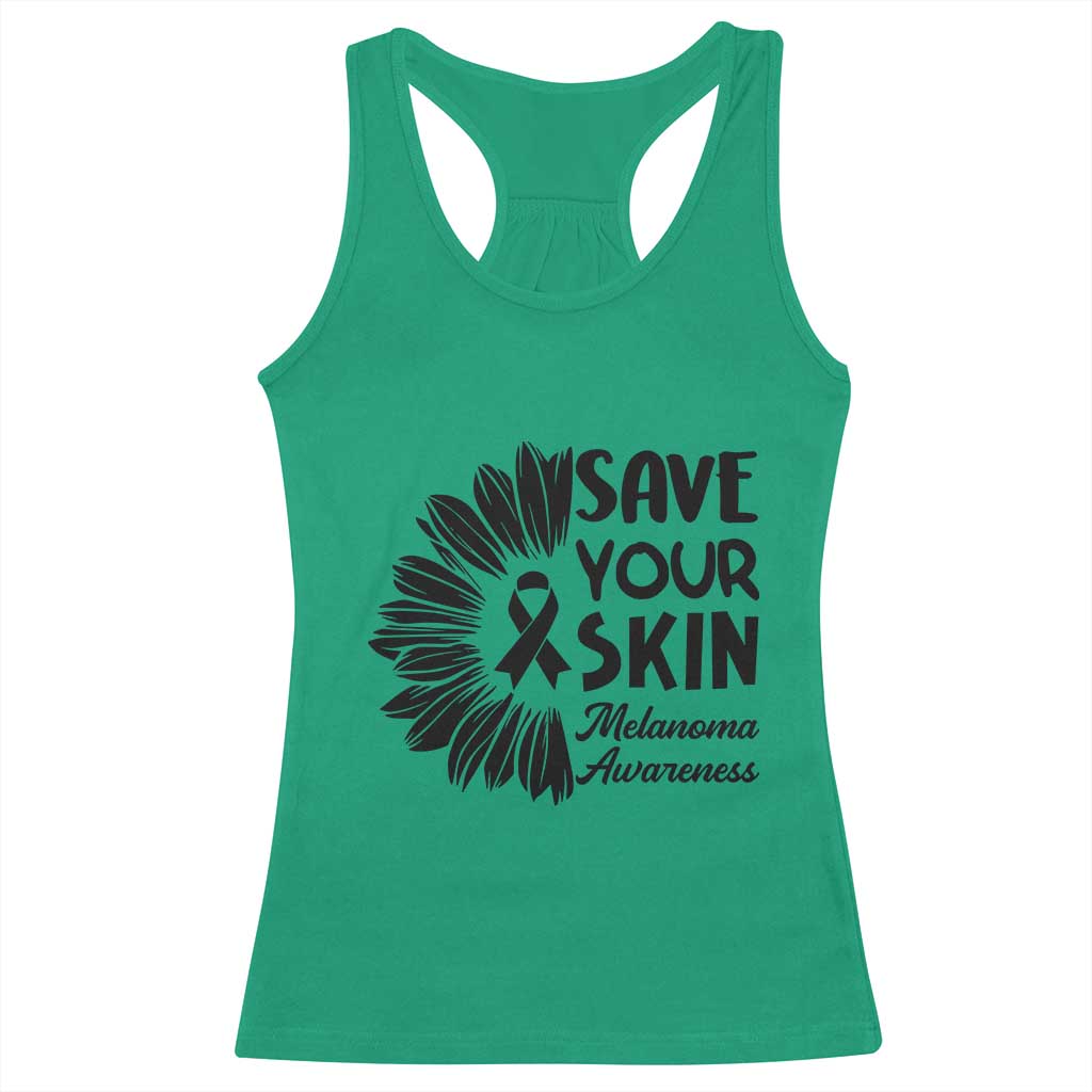 Skin Cancer Fighter Racerback Tank Top Save Your Skin