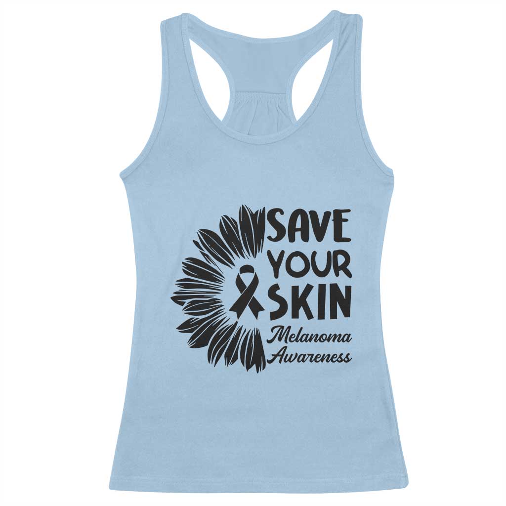 Skin Cancer Fighter Racerback Tank Top Save Your Skin