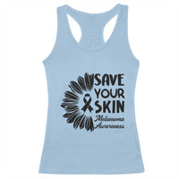 Skin Cancer Fighter Racerback Tank Top Save Your Skin
