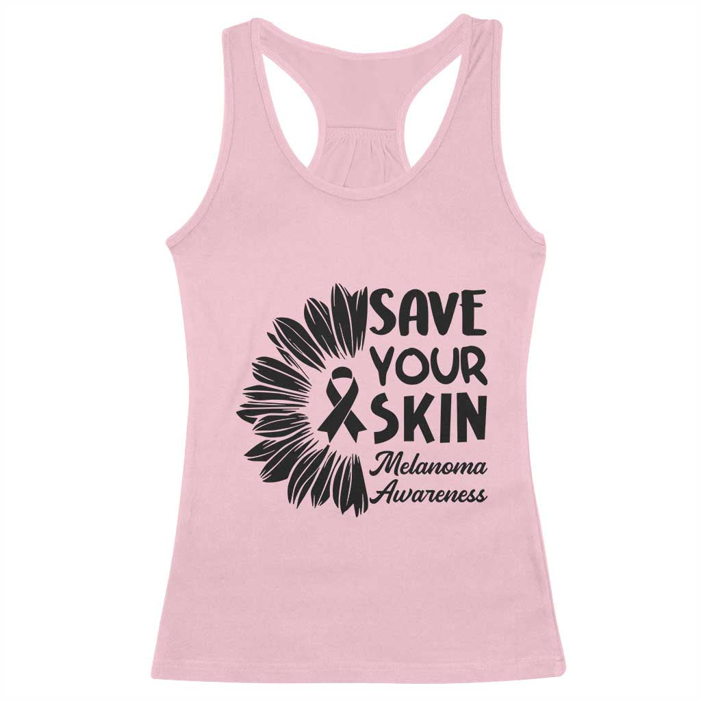 Skin Cancer Fighter Racerback Tank Top Save Your Skin