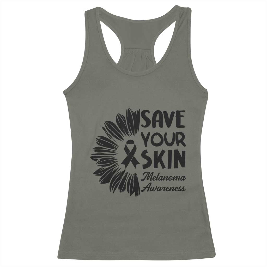 Skin Cancer Fighter Racerback Tank Top Save Your Skin