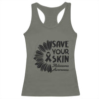 Skin Cancer Fighter Racerback Tank Top Save Your Skin