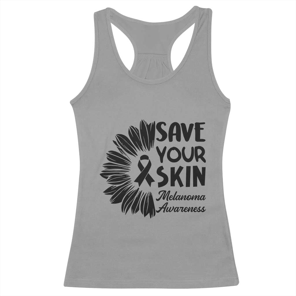 Skin Cancer Fighter Racerback Tank Top Save Your Skin