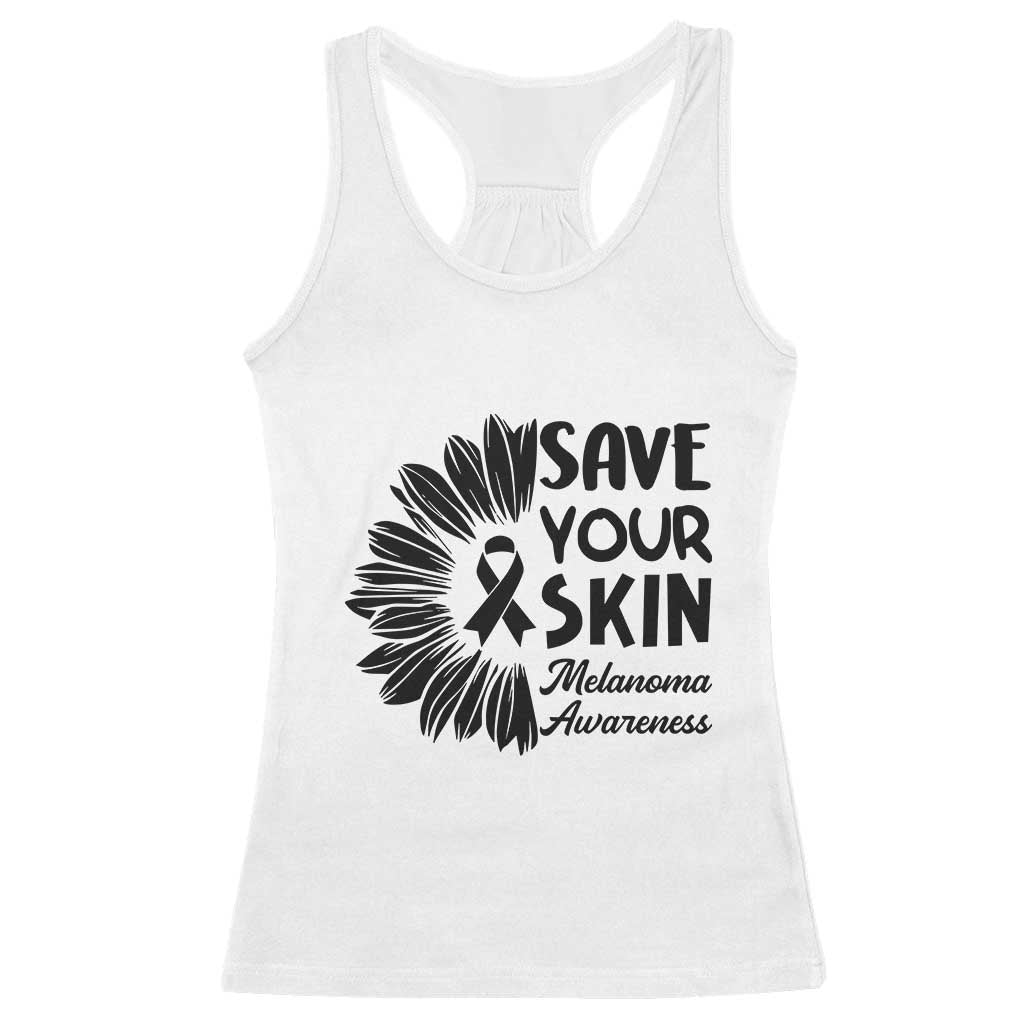 Skin Cancer Fighter Racerback Tank Top Save Your Skin
