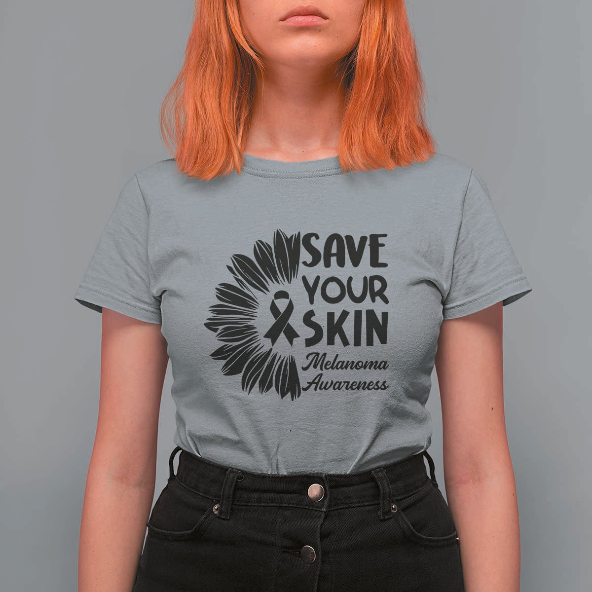 Skin Cancer Fighter T Shirt For Women Save Your Skin