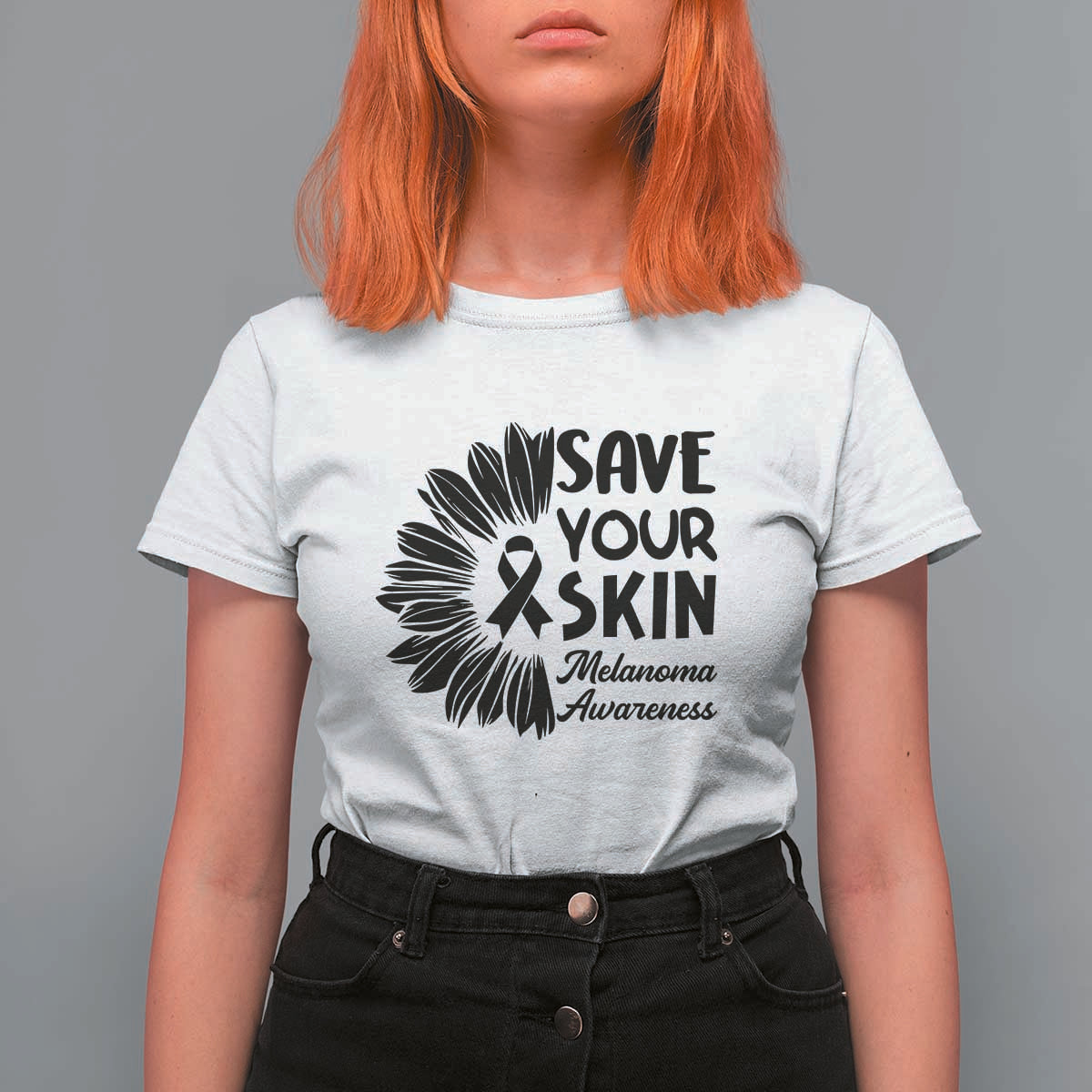 Skin Cancer Fighter T Shirt For Women Save Your Skin