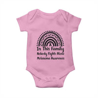 In This Family Nobody Fights Alone Baby Onesie Melanoma Warrior Support