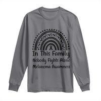 In This Family Nobody Fights Alone Long Sleeve Shirt Melanoma Warrior Support