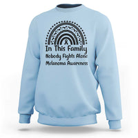 In This Family Nobody Fights Alone Sweatshirt Melanoma Warrior Support