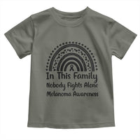 In This Family Nobody Fights Alone Toddler T Shirt Melanoma Warrior Support
