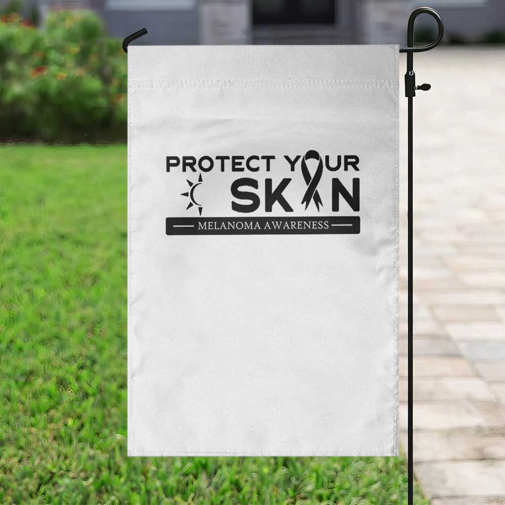 Melanoma Prevention Awareness Garden Flag Protect Your Skin