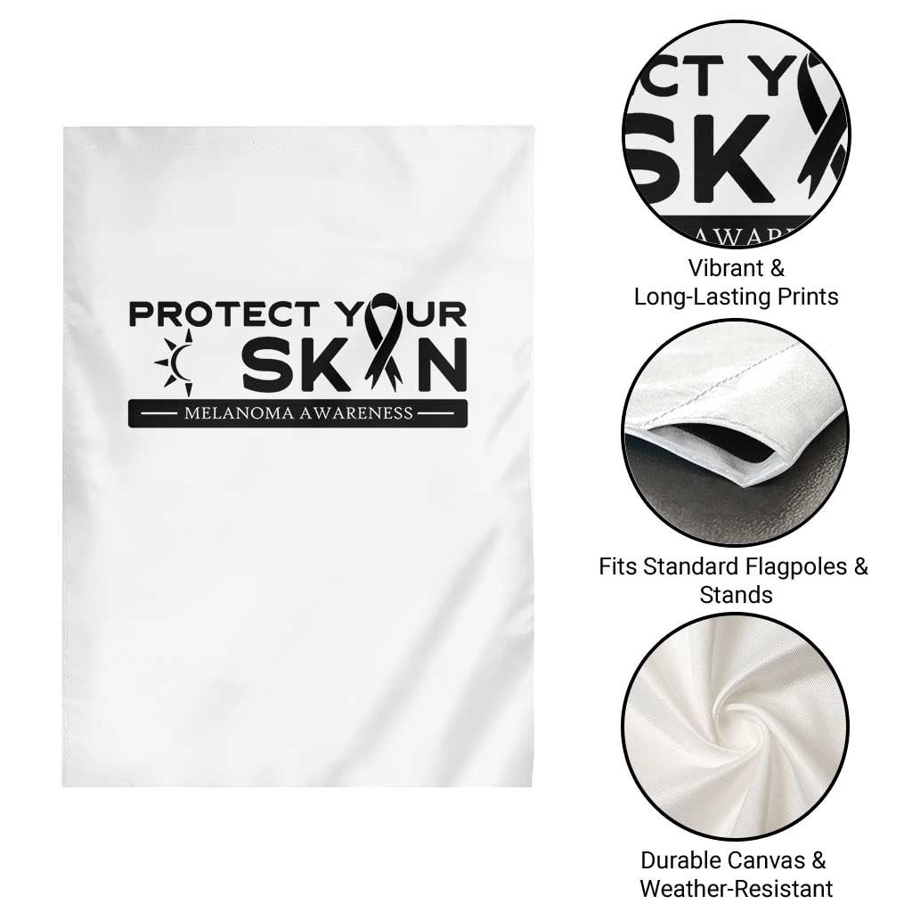 Melanoma Prevention Awareness Garden Flag Protect Your Skin