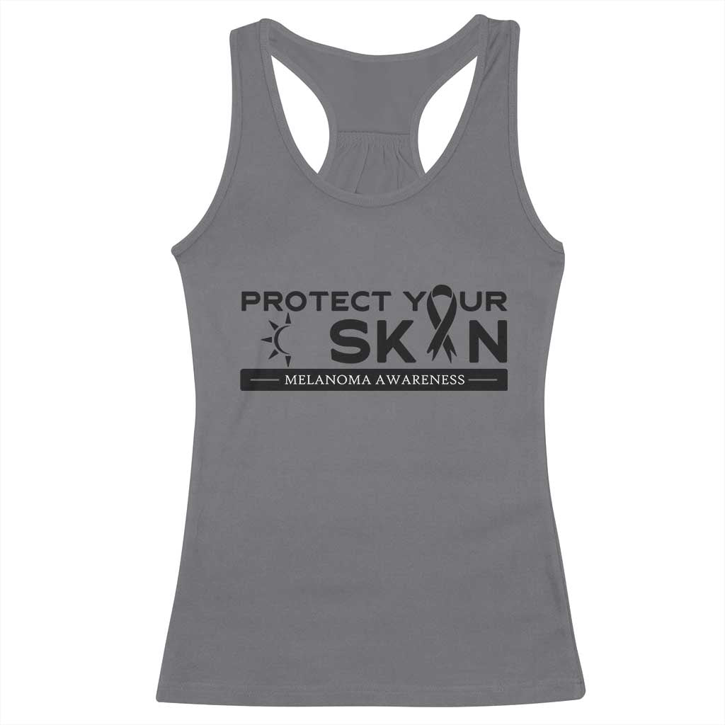 Melanoma Prevention Awareness Racerback Tank Top Protect Your Skin