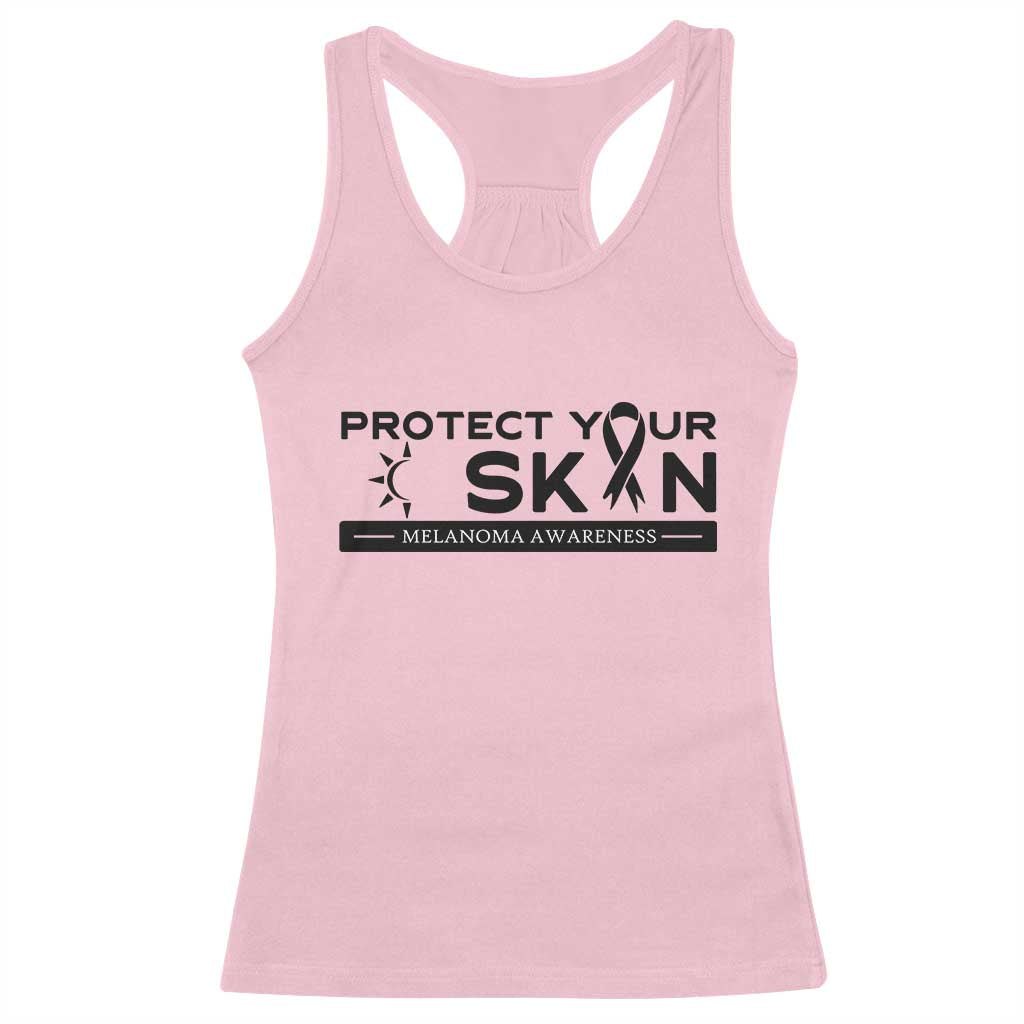 Melanoma Prevention Awareness Racerback Tank Top Protect Your Skin