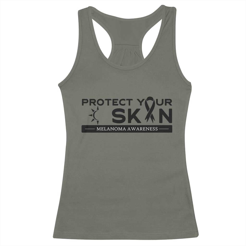 Melanoma Prevention Awareness Racerback Tank Top Protect Your Skin