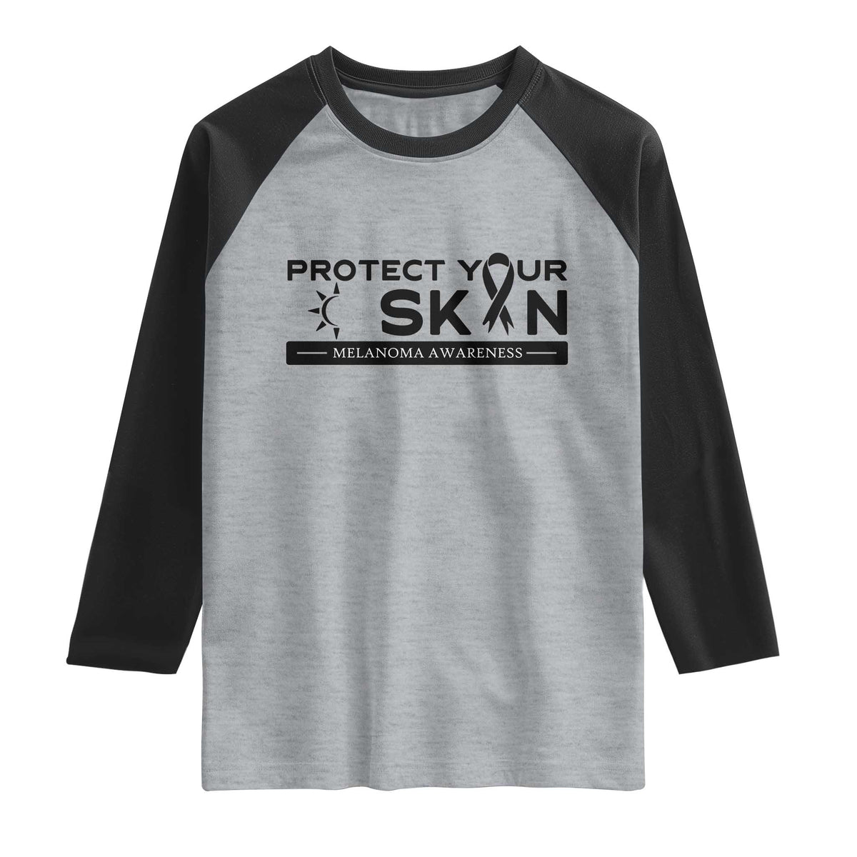 Melanoma Prevention Awareness Raglan Shirt Protect Your Skin
