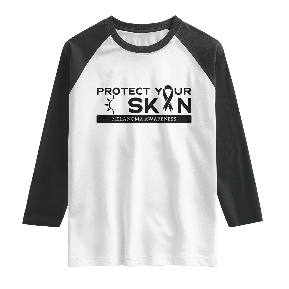 Melanoma Prevention Awareness Raglan Shirt Protect Your Skin