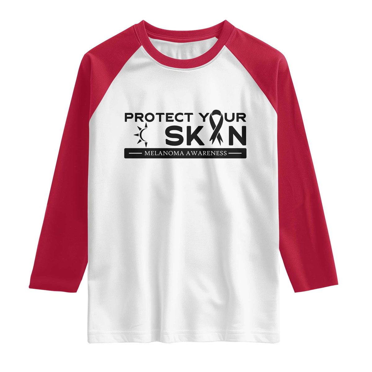 Melanoma Prevention Awareness Raglan Shirt Protect Your Skin