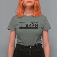 Melanoma Prevention Awareness T Shirt For Women Protect Your Skin
