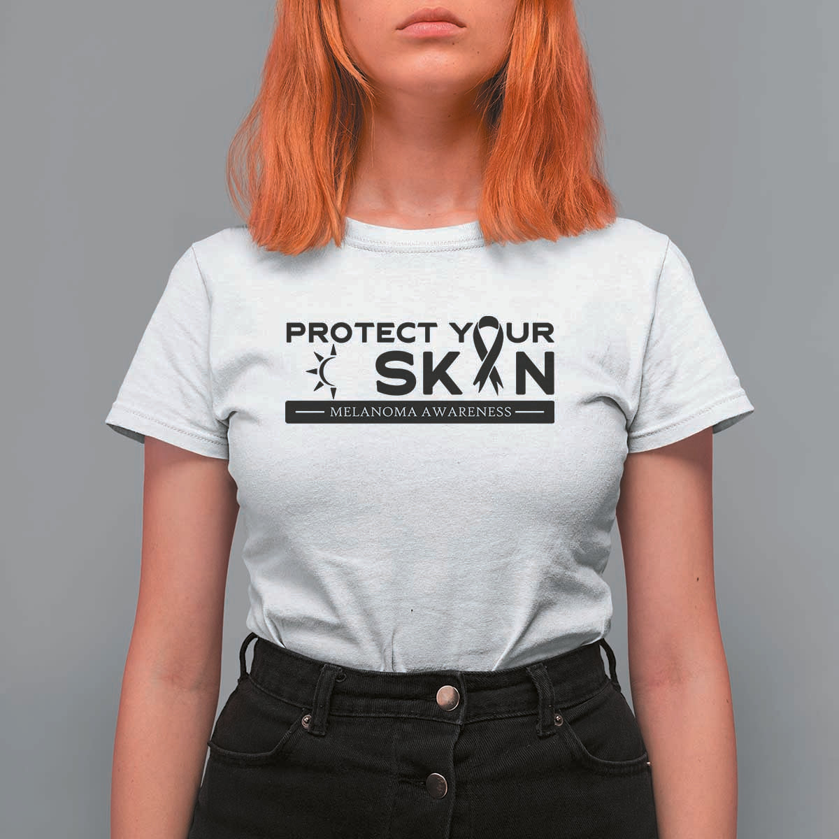 Melanoma Prevention Awareness T Shirt For Women Protect Your Skin