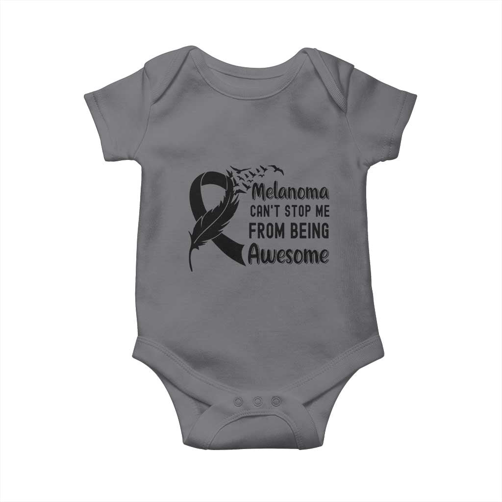 Melanoma Cant Stop Me From Being Awesome Baby Onesie Support Squad Gift