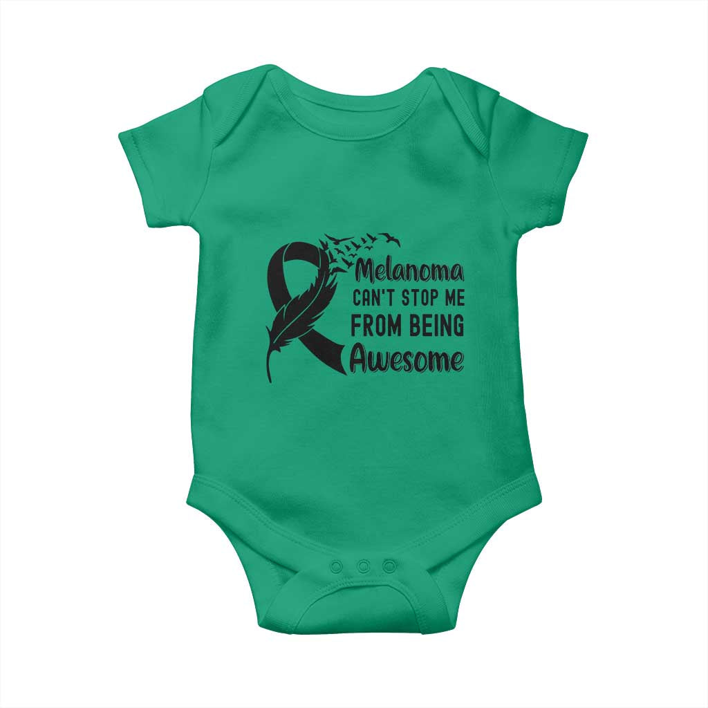 Melanoma Cant Stop Me From Being Awesome Baby Onesie Support Squad Gift
