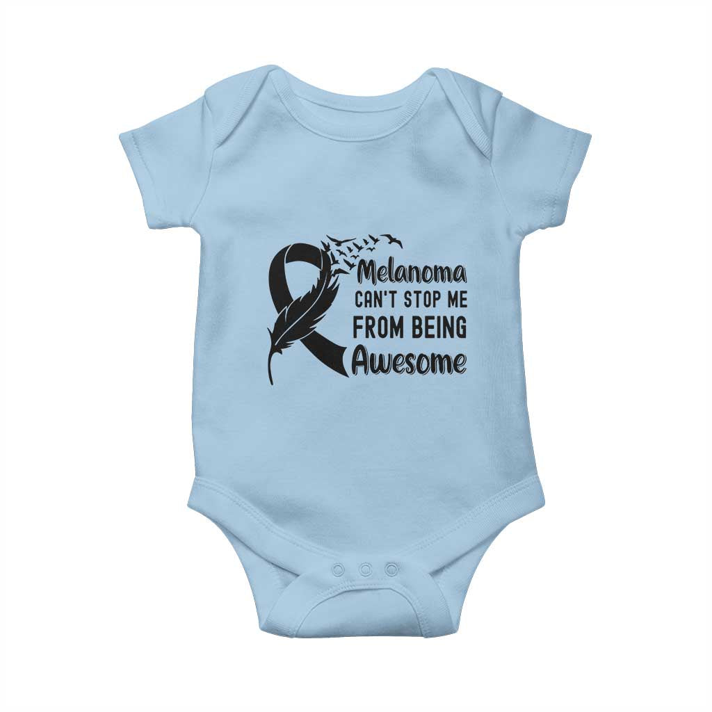 Melanoma Cant Stop Me From Being Awesome Baby Onesie Support Squad Gift