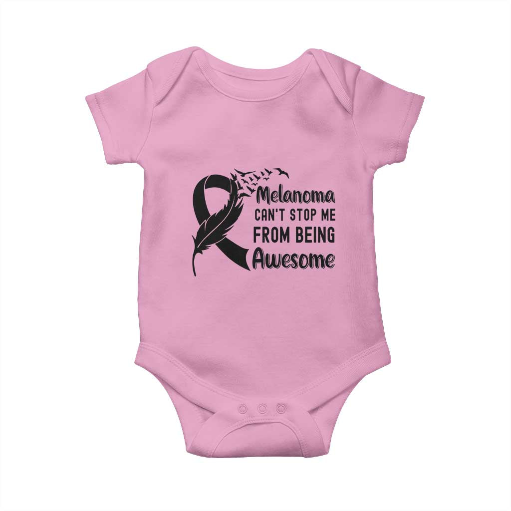 Melanoma Cant Stop Me From Being Awesome Baby Onesie Support Squad Gift