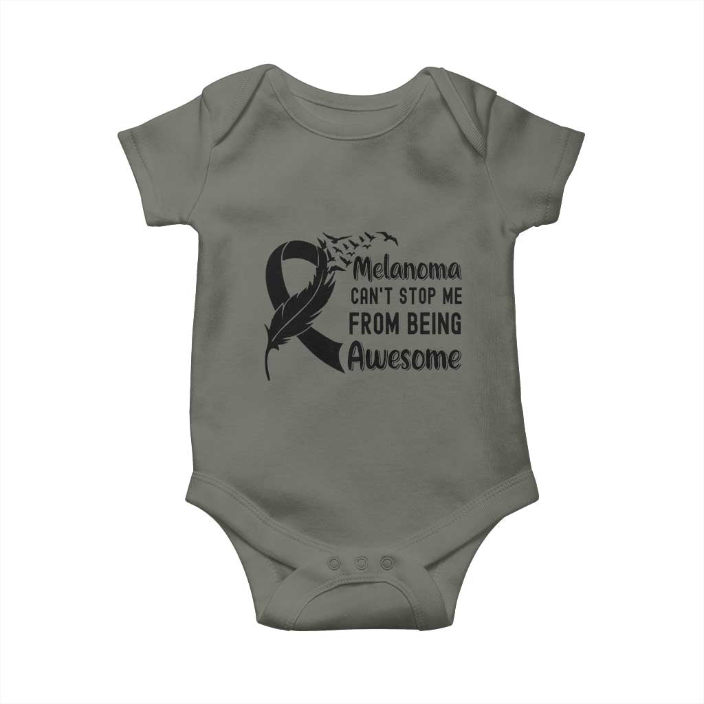 Melanoma Cant Stop Me From Being Awesome Baby Onesie Support Squad Gift