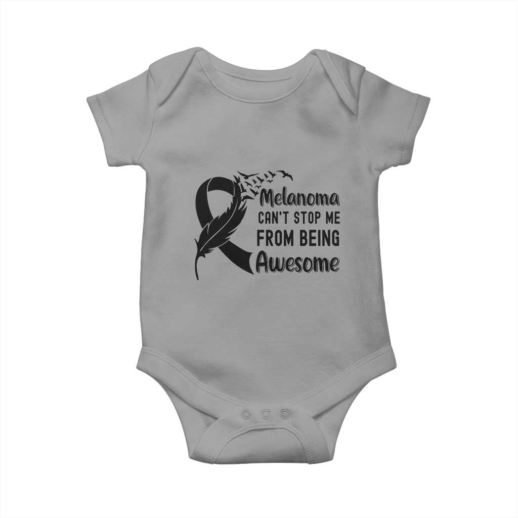 Melanoma Cant Stop Me From Being Awesome Baby Onesie Support Squad Gift