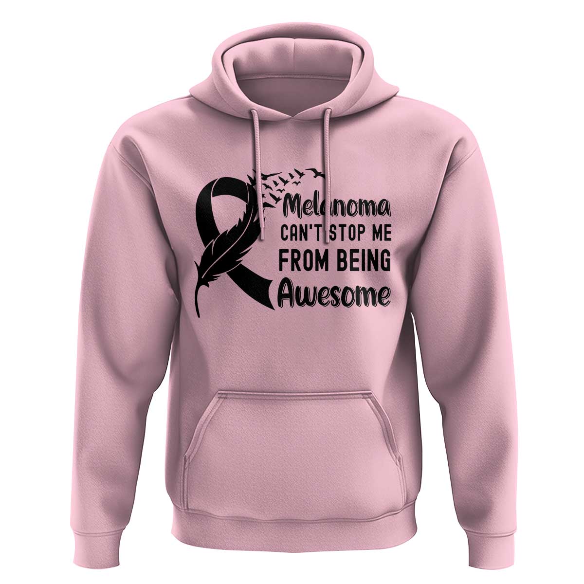 Melanoma Cant Stop Me From Being Awesome Hoodie Support Squad Gift