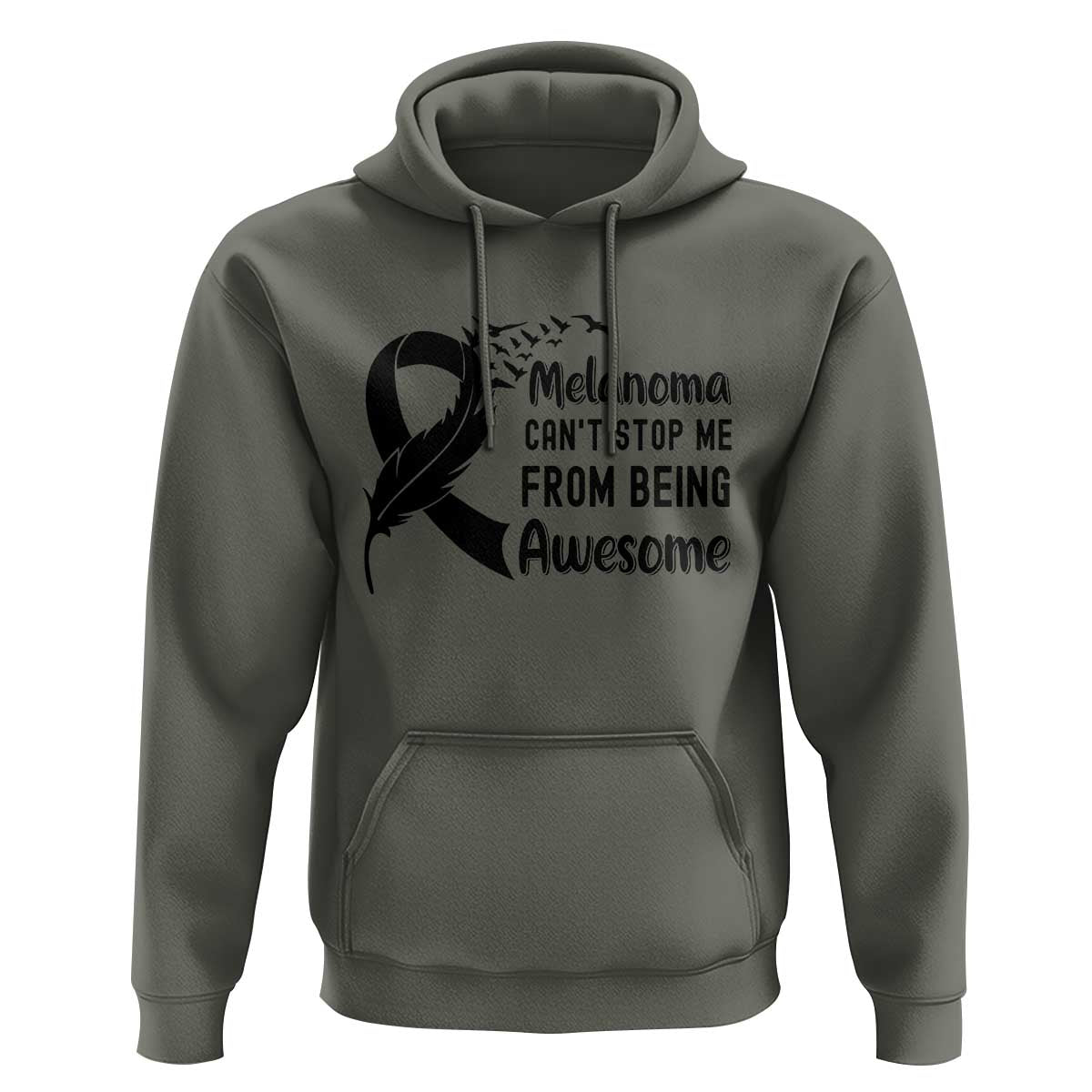 Melanoma Cant Stop Me From Being Awesome Hoodie Support Squad Gift