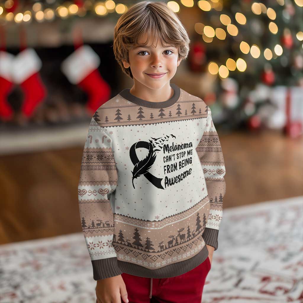 Melanoma Cant Stop Me From Being Awesome Ugly Christmas Sweater Support Squad Gift